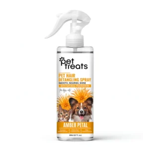 Amber Petal Detangling Spray for Dogs & Cats – Luxurious Grooming with Natural Pet Fragrance 200 ML