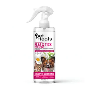 Natural Flea & Tick Spray for Dogs & Cats – Eucalyptus & Chamomile Pet Treatment | Fast Relief & Odor Control 200 ML